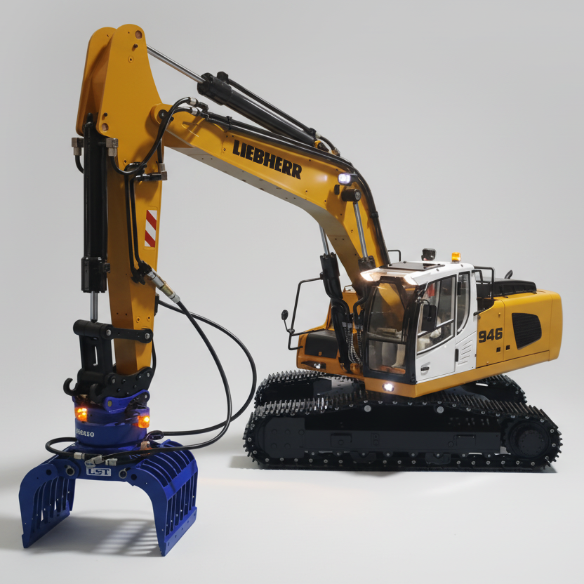 RC 1/14 Liebherr R946 Crawler Excavator Single Boom – ScaleDuty