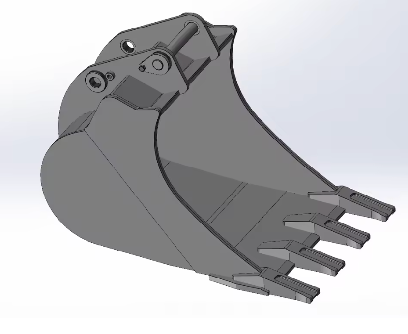 Bucket with teeth for RC Liebherr R914, R920 and A914 Excavator