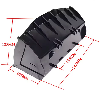 Metal flat bucket for MT-Models wheel loaders