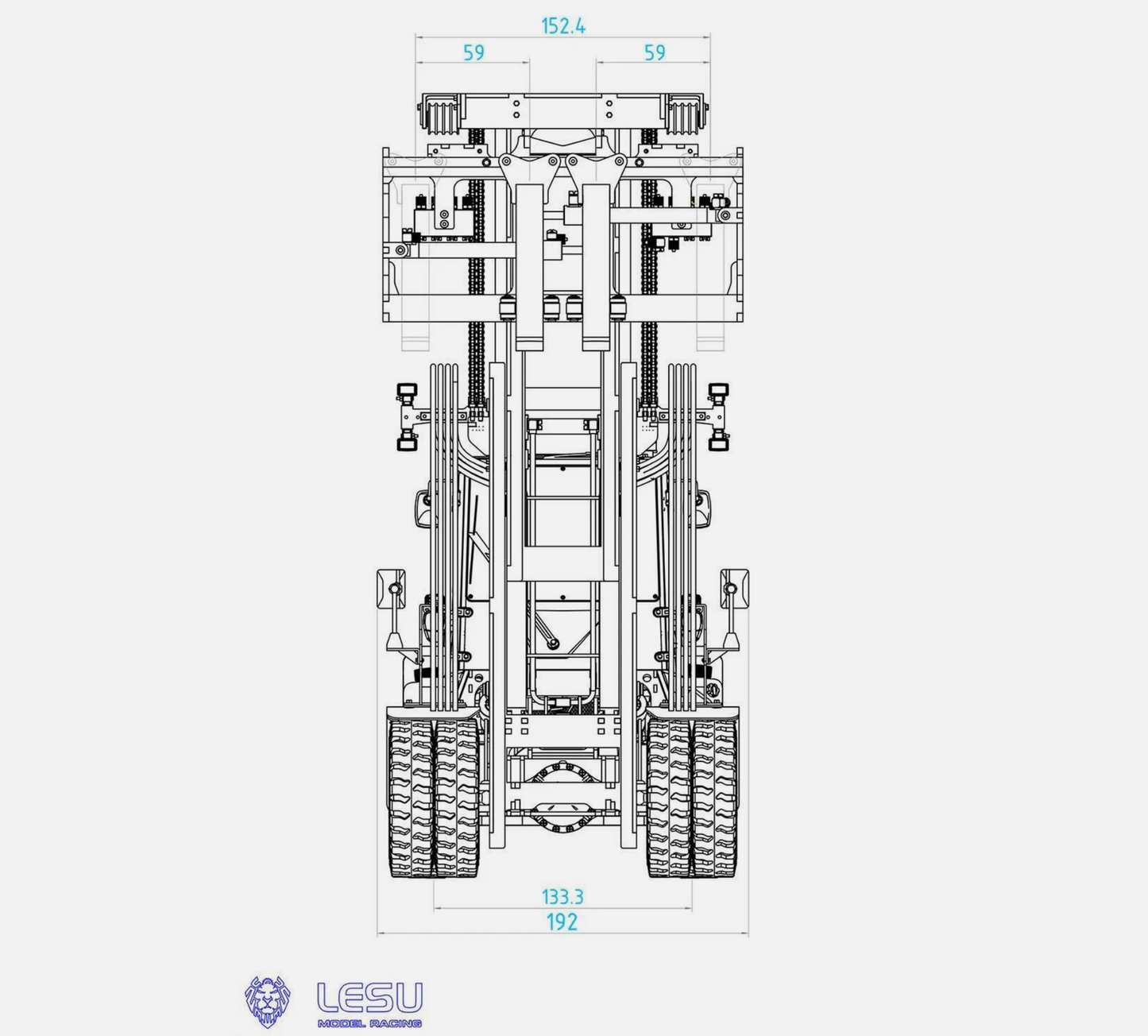 RC 1/14 Linde Forklift Truck Lesu