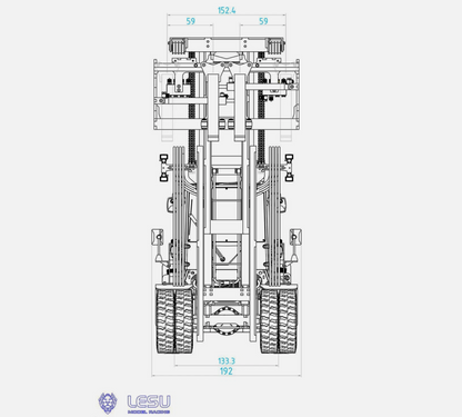 RC 1/14 Linde Forklift Truck Lesu