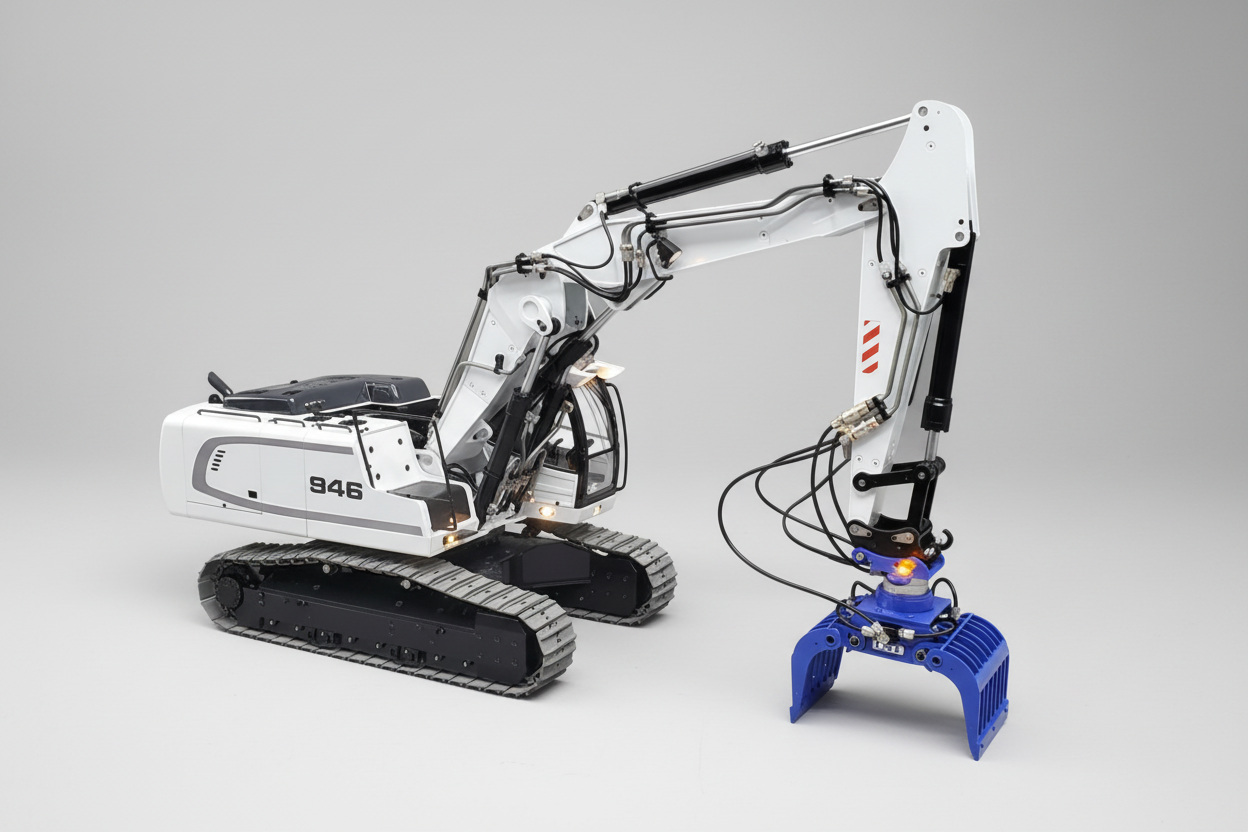 RC 1/14 Liebherr R946 Raupenbagger mit Dreifachausleger