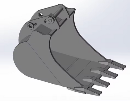 Bucket with teeth for RC Liebherr R914, R920 and A914 Excavator